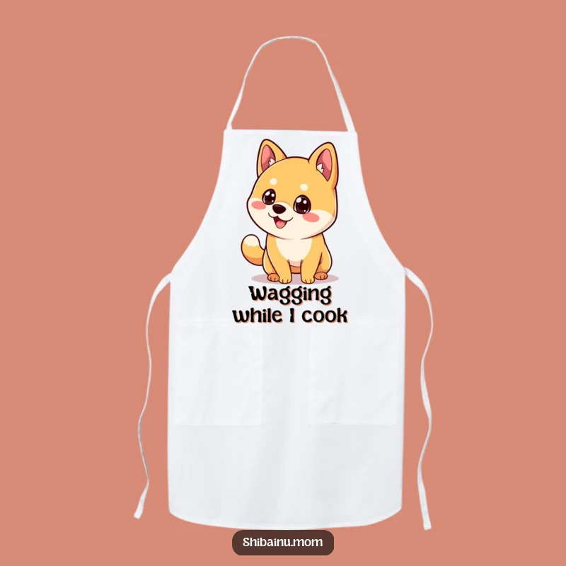 Funny Kawaii Shiba Inu Apron: Happy Chef Dog, Kitchen Humorous Gift