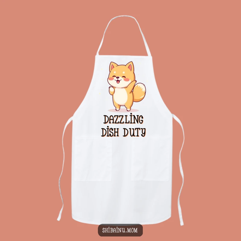 Funny Shiba Inu Dance Apron: Sparkly Chef Pooch, Jiggy Kitchen Fun!