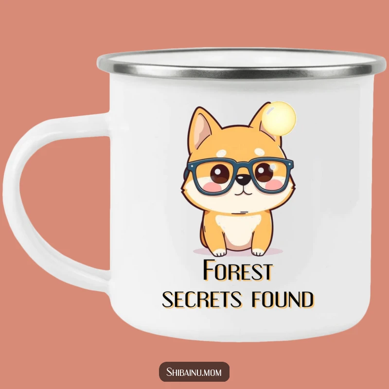 Funny Shiba Inu Orb Camping Mug - Curious Explorer Gift