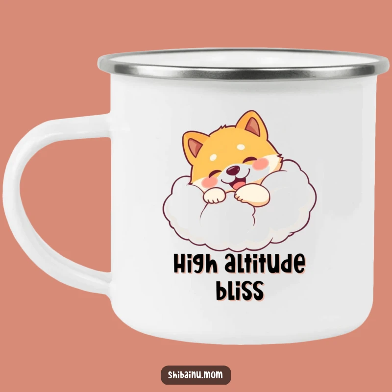 Funny Shiba Inu Cloud Hug Camping Mug - Outdoor Dog Gift