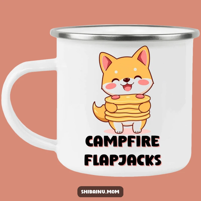 Funny Shiba Inu Pancake Camping Mug: Fuel Your Adventures!