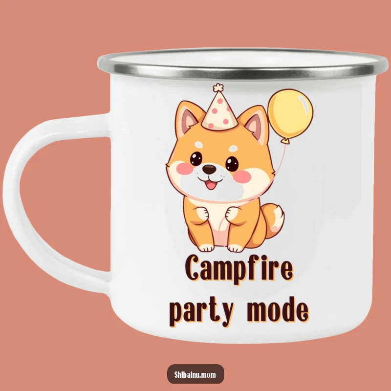 Funny Shiba Inu Party Camping Mug: Celebrate Outdoors in Style!