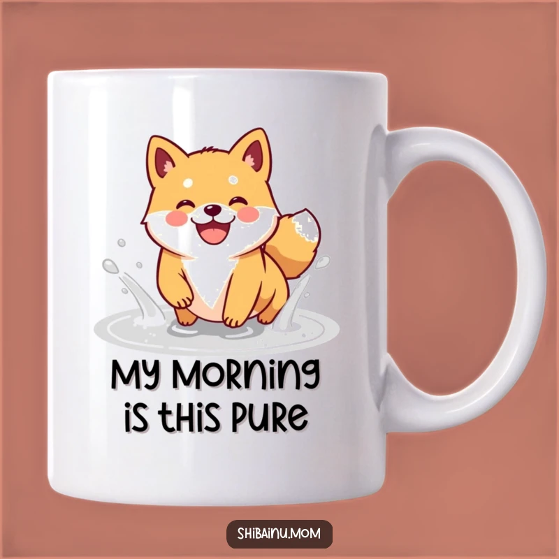 Funny Kawaii Shiba Inu Puddle Splash Mug: A Hilarious Happy Dog Gift
