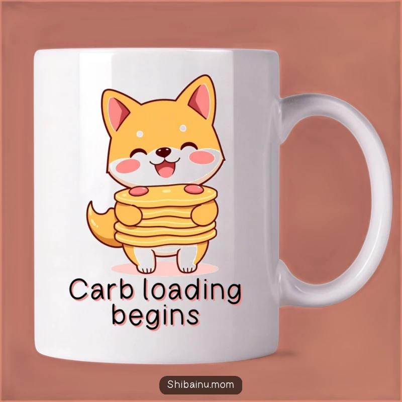 Funny Shiba Inu Pancake Stack Mug: Delicious Smiles & Coffee!