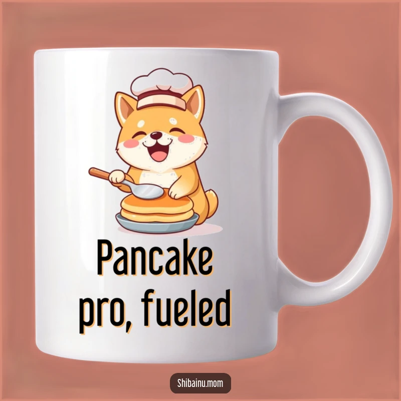 Funny Shiba Inu Chef Mug: Flipping Pancakes, Tiny Hat, Hilarious Dog Gift