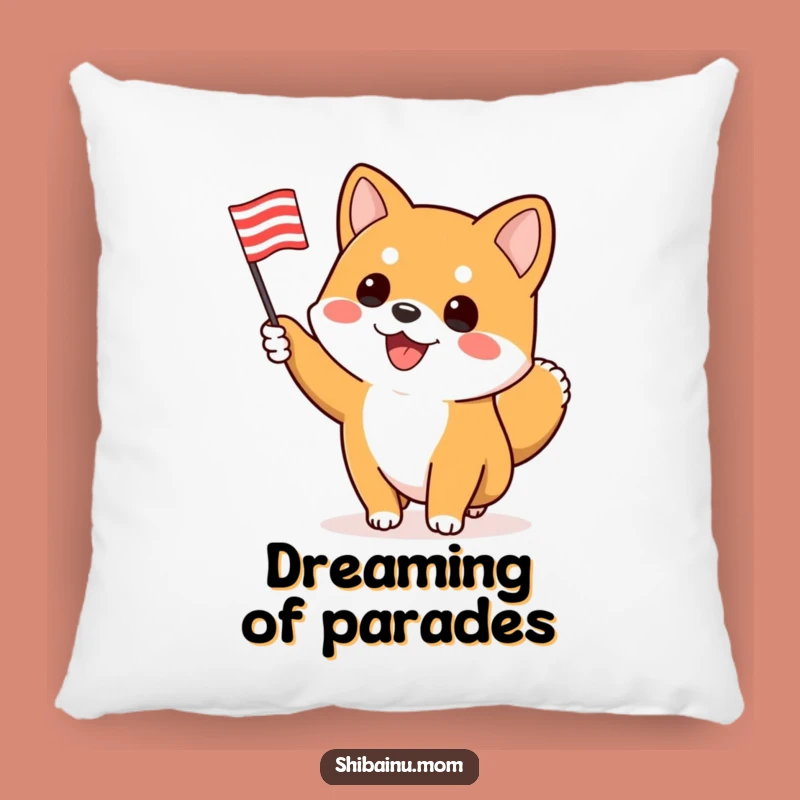Cozy Funny Shiba Inu Flag Pillow: Enthusiastic Comfort and Charm