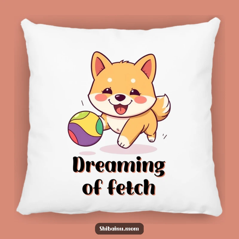 Funny Kawaii Shiba Inu Pillow - Cute Dog Chase Accent Cushion