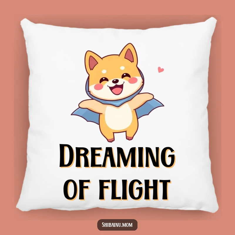 Funny Shiba Inu Pillow: Cozy Flying Hero Cushion