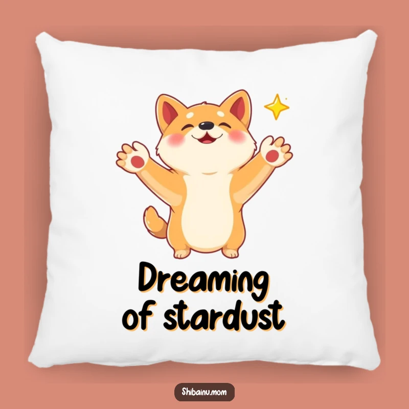 Funny Shiba Inu Star Pillow: Catching Dreams, Cozy Wish, Magical Decor