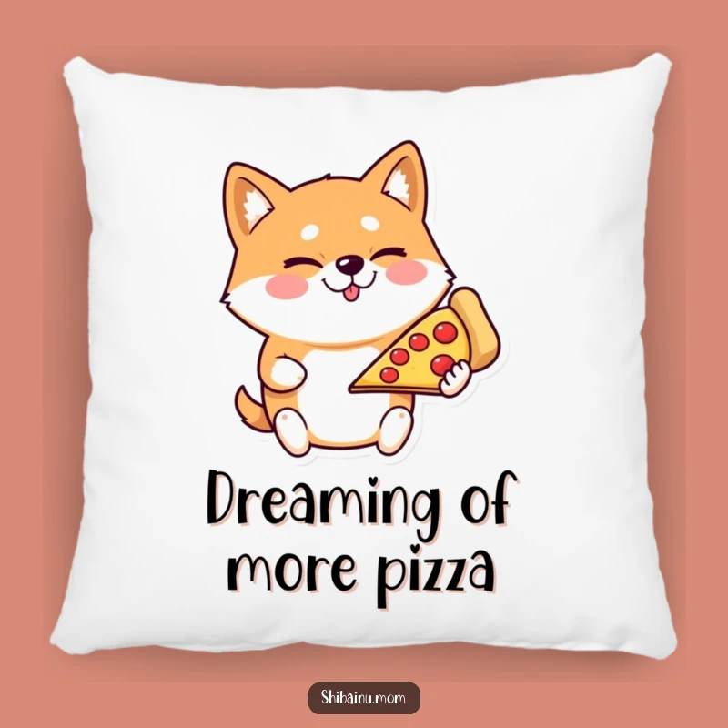 Funny Shiba Inu Pizza Pillow - Cozy & Comical Accent Gift