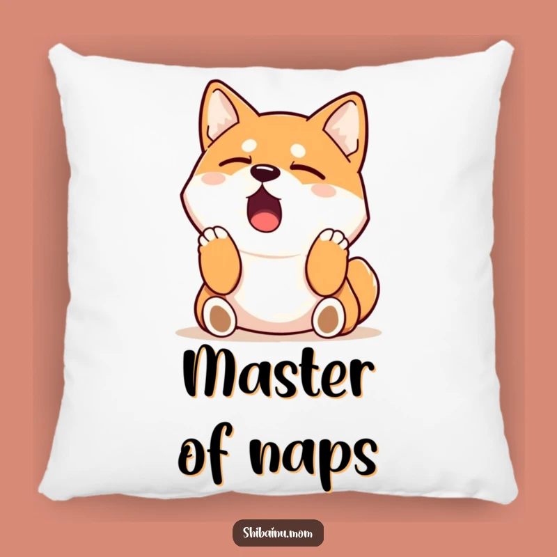 Funny Sleepy Shiba Inu Pillow - Cozy Yawning Dog Cushion
