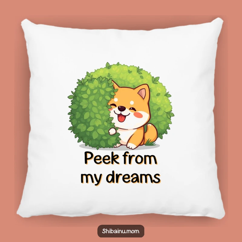 Funny Kawaii Shiba Inu Peeking Pillow: Giggling Pup for Playful Comfort!