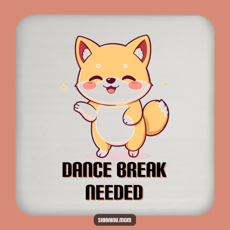 Funny Kawaii Shiba Inu Dance Coaster: Floppy Eared Pup for Happy Tables!