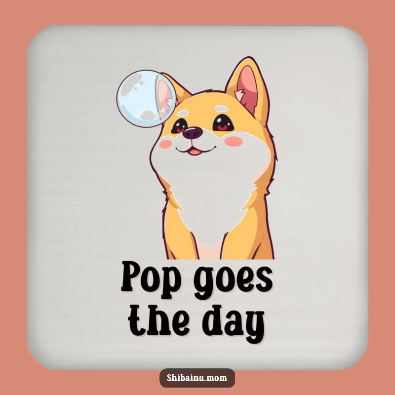 Funny Shiba Inu Bubble Coaster: Cheerful Curiosity for Your Tabletop