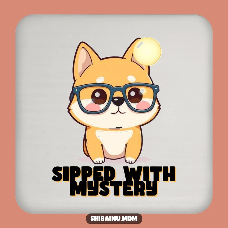 Funny Shiba Inu Orb Coaster - Curious Drink Protector Gift