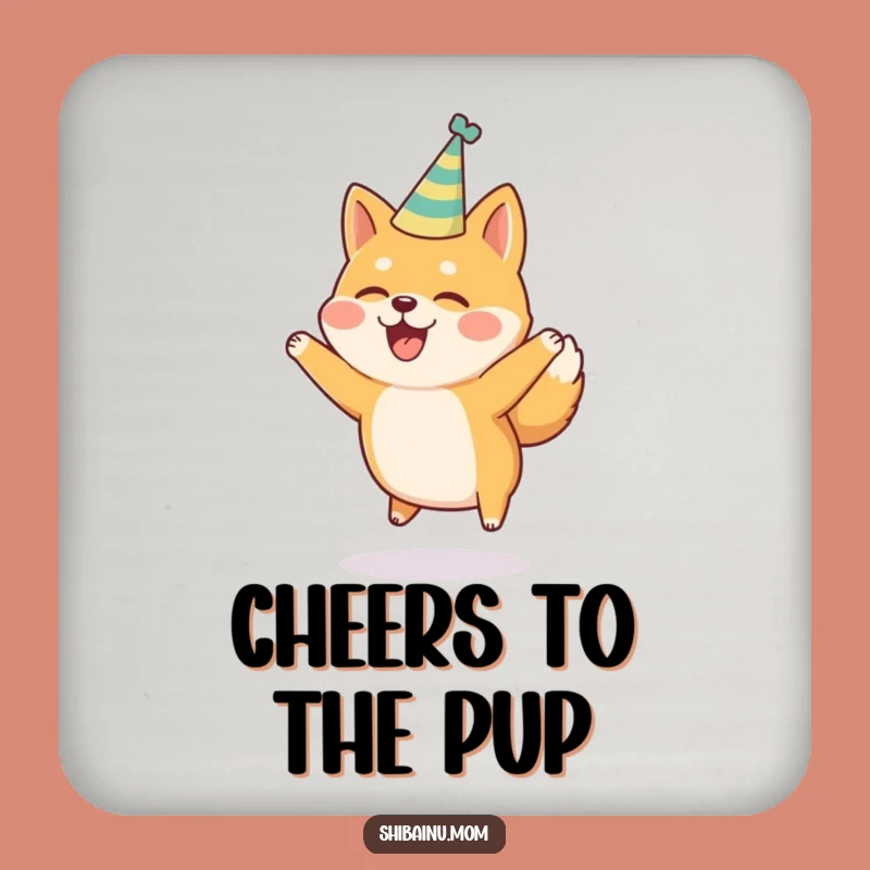 Funny Shiba Inu Party Hat Jumping Joy Coaster Set, Festive Humorous Protection