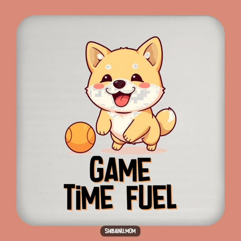 Funny Shiba Inu Dribbling Ball Coaster: Dog Drink Saver, Hilarious Gift