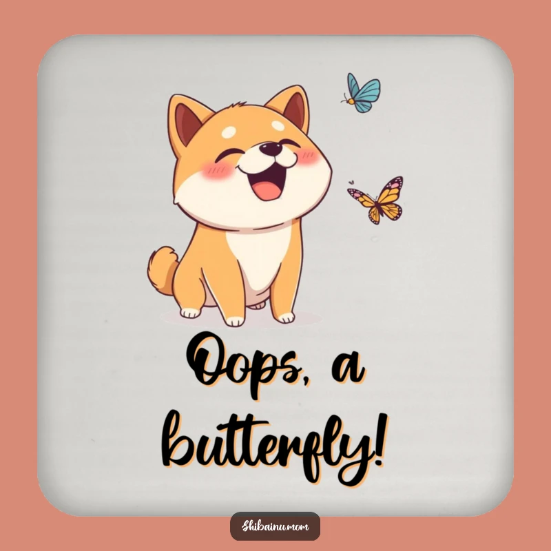 Funny Surprised Shiba Inu Giggle Coaster - Amusing Surface Protection