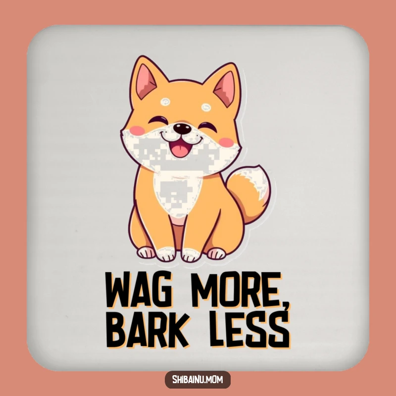 Funny Kawaii Shiba Inu Coasters: Big Ears, Wiggling Tail, Protect Surfaces