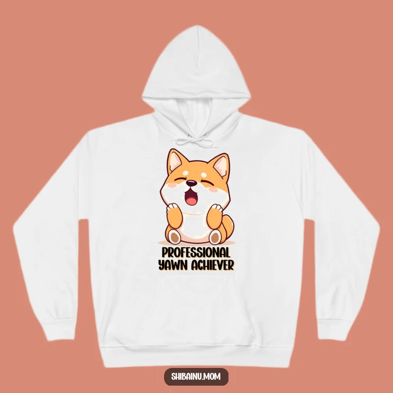 Funny Sleepy Shiba Inu Hoodie - Cozy Yawning Dog Sweatshirt