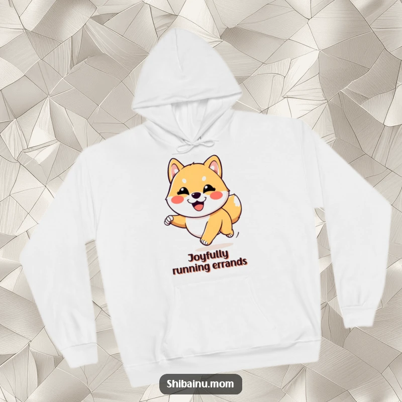 Funny Kawaii Shiba Inu hoodie featuring a goofy dog running with pure joy. Cozy, comfortable, and utterly delightful, an ideal funny gift.