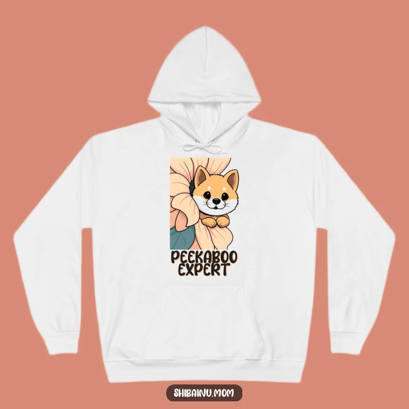 Cozy Funny Shiba Inu Giant Flower Curiosity Hoodie, Warm Whimsical Gift