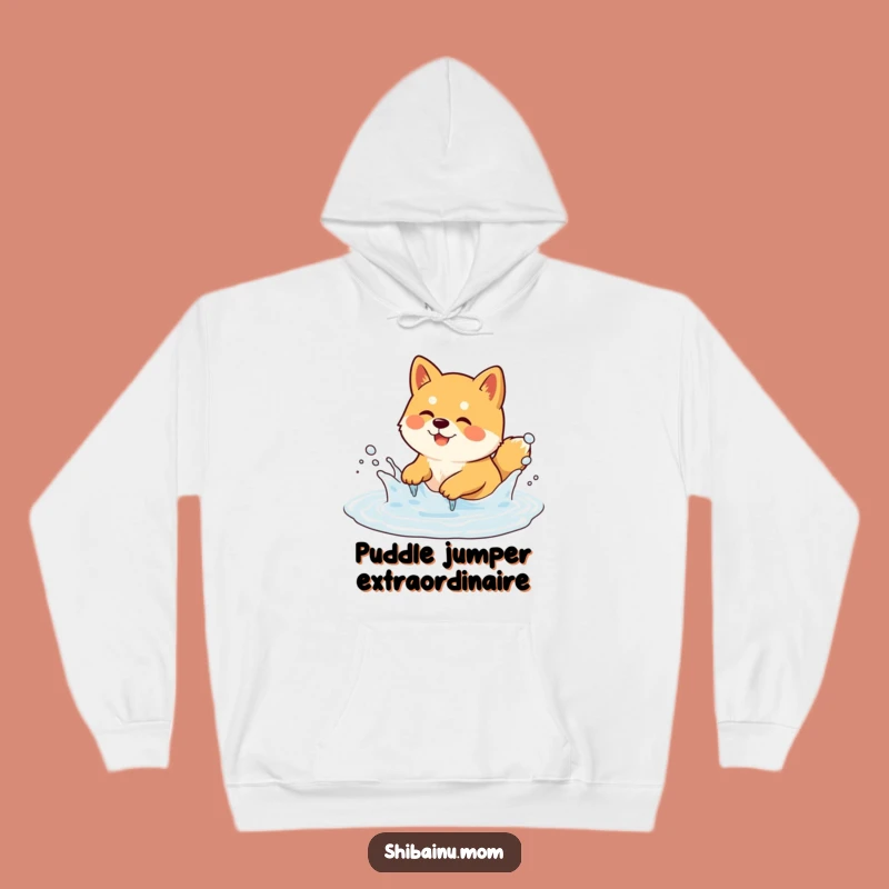 Funny Shiba Inu Hoodie - Puddle Splashing, Cozy & Hilarious Gift