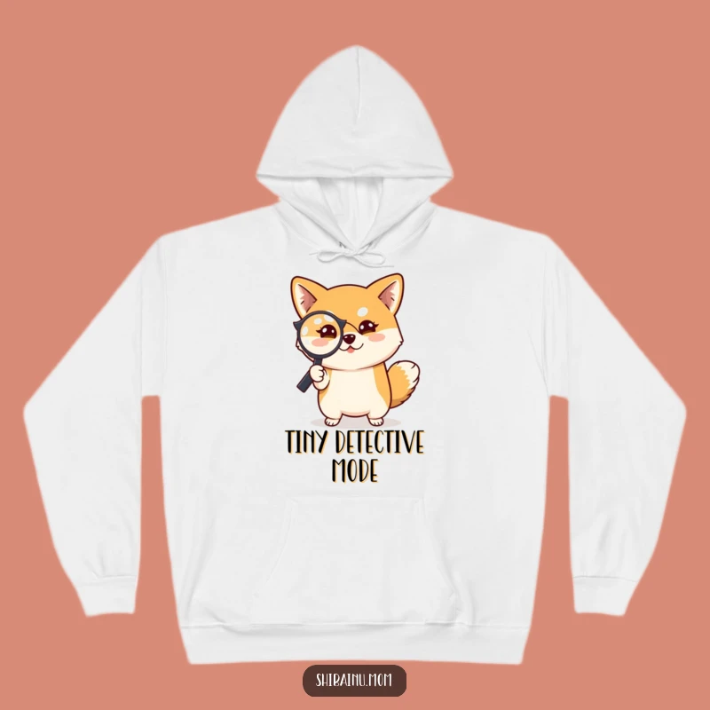 Funny Shiba Inu Detective Hoodie: Cozy Mystery Magnifying Pup Gift