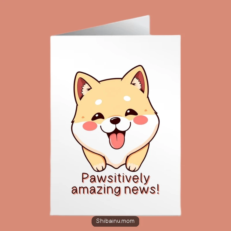 Shibainu Tongue Out Congrats Card: Free Printable for a Playful, Funny Celebration