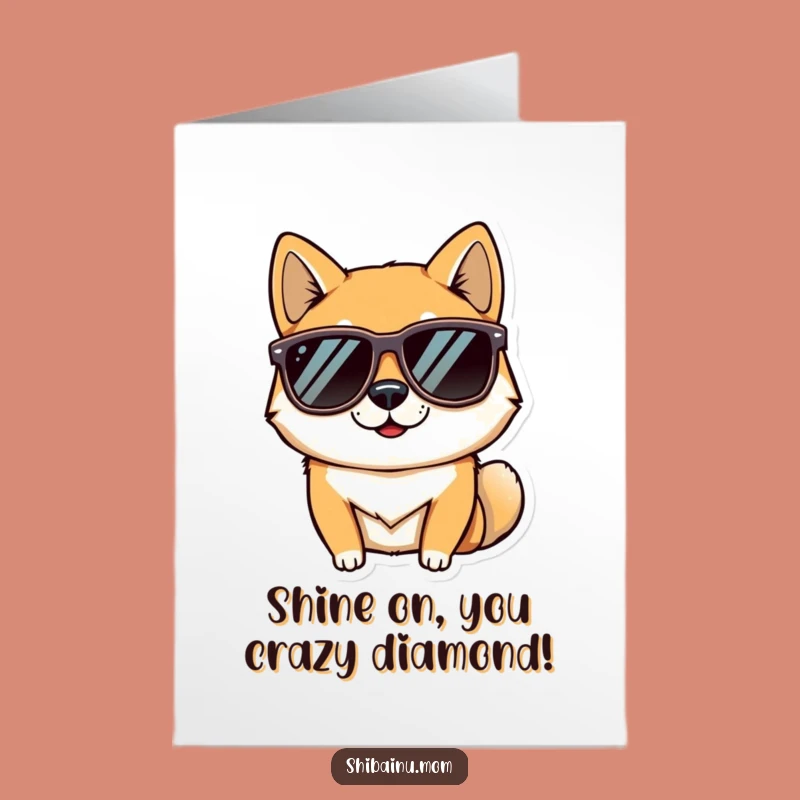 Free Printable Congrats Card: Cool Shiba Inu, Funny Sunglasses Downloadable Gift