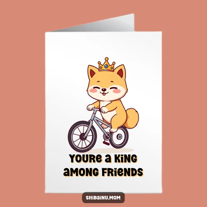 Free Printable Shiba Unicycle Thank You Card: Funny Royal DIY Downloadable Gift