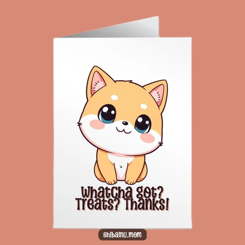 Free Printable Thank You Card: Curious Shibainu for a Heartfelt, Funny Thanks