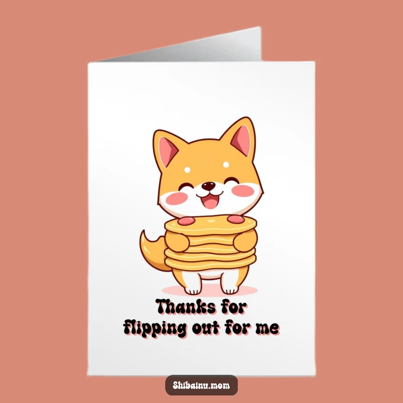 Free Printable Shiba Inu Thank You Card: Pancake Pup, Downloadable Gratitude
