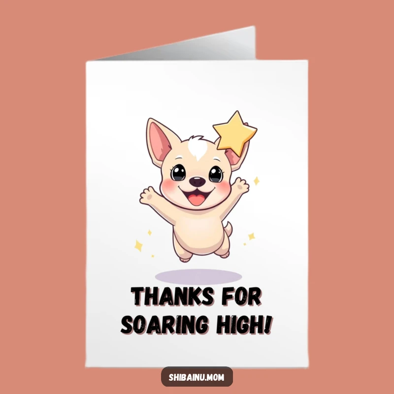 Free Printable Thank You Card: Tiny Dog's Starry Thanks - Funny Downloadable