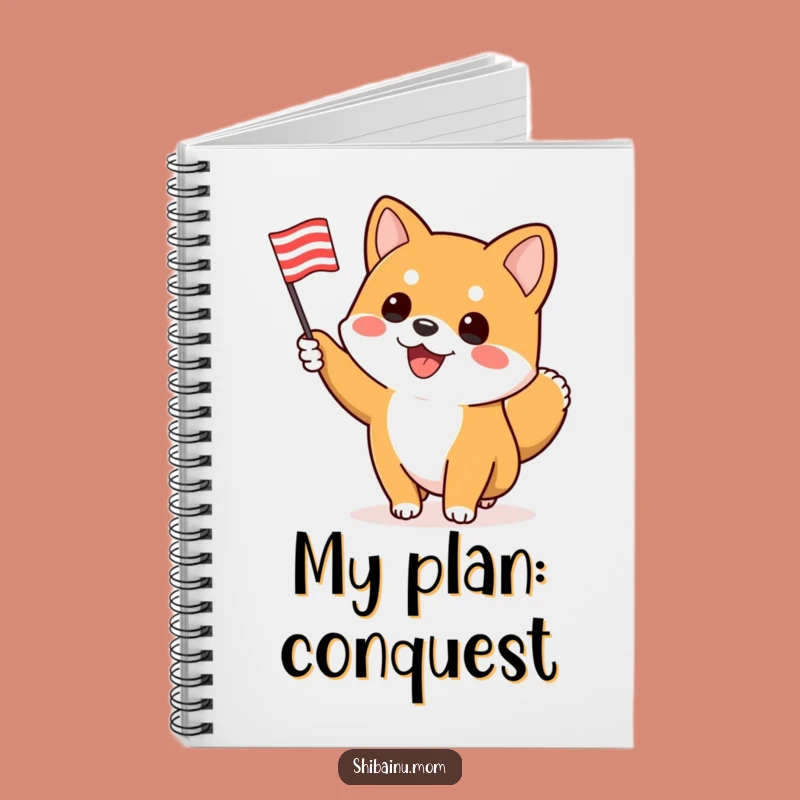 Funny Shiba Inu Flag Notebook: Enthusiastic Ideas and Notes