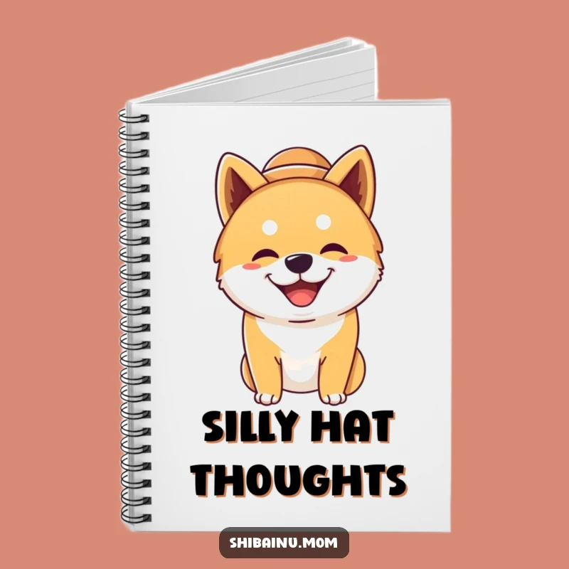 Funny Shiba Inu Hat Notebook - Silly Dog Journal, Ideal Gift