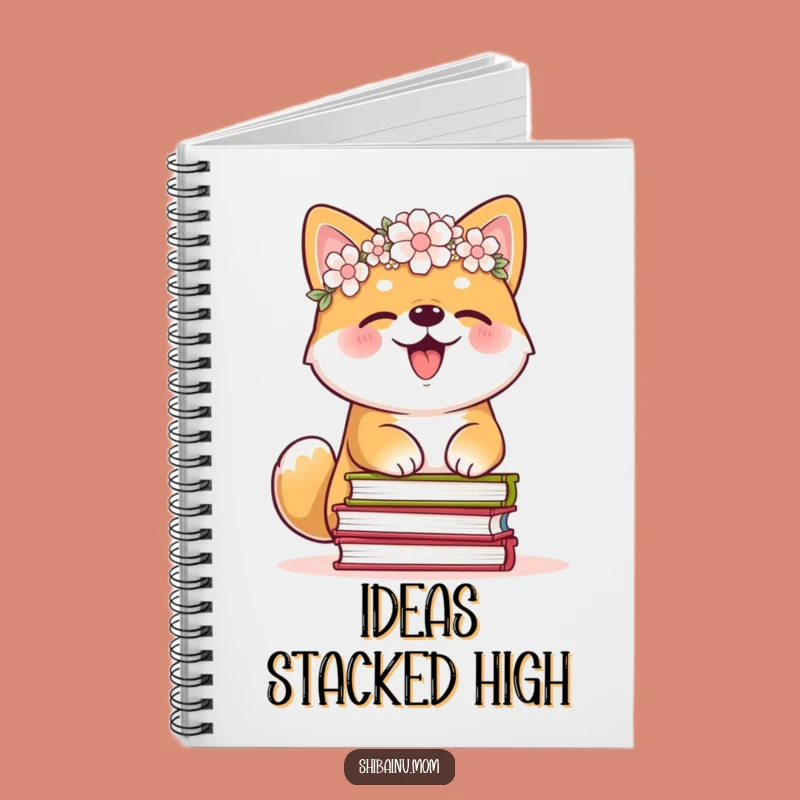 Funny Shiba Inu Flower Crown Notebook - Giggle Journal Gift