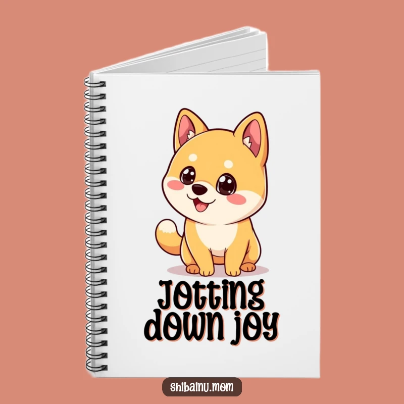 Funny Kawaii Shiba Inu Notebook: Happy Wagging Tail Dog, Journal Gift