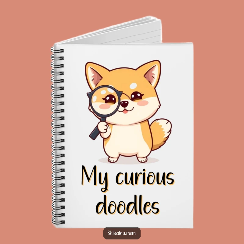 Funny Shiba Inu Notebook: Detective's Magnifying Secret Journal