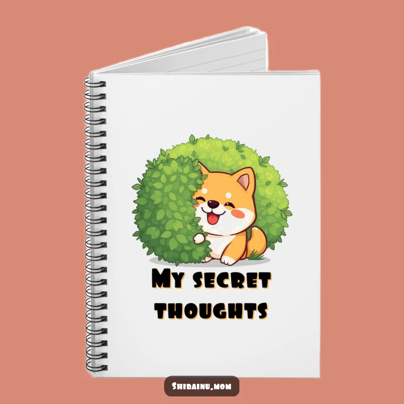 Funny Kawaii Shiba Inu Peeking Notebook: Giggling Pup for Playful Notes!