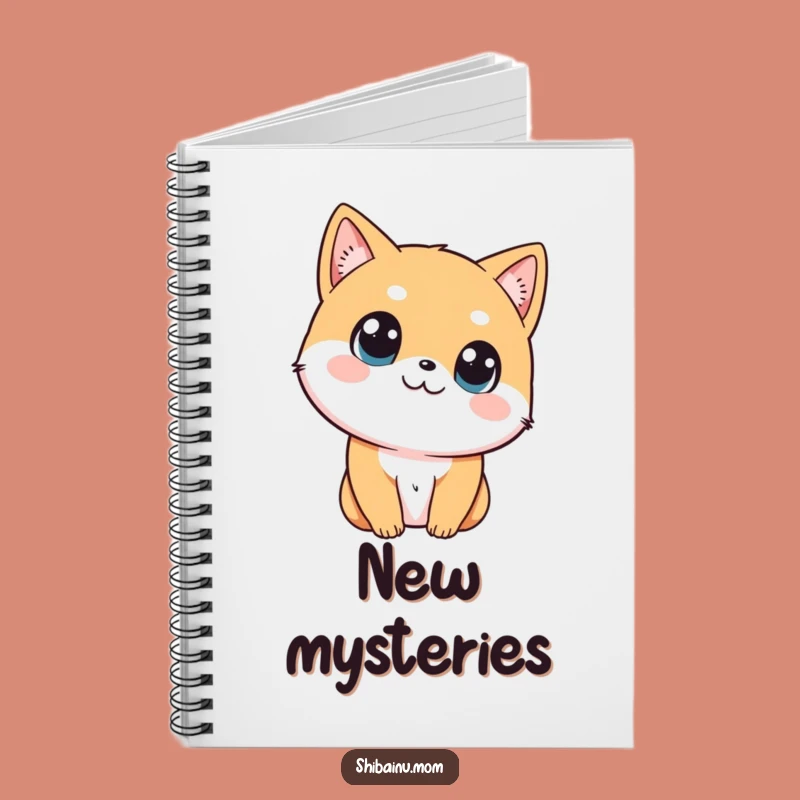 Funny Shibainu Head Tilt Notebook, Curious Dog Journal, Perfect Funny Gift