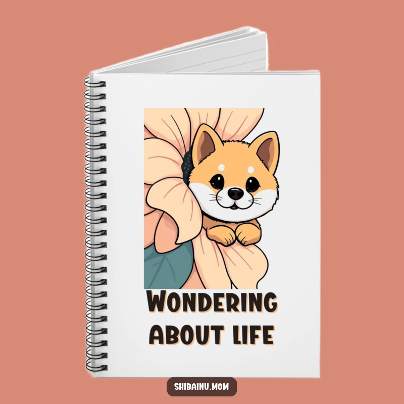 Funny Shiba Inu Giant Flower Curiosity Notebook, Journal for Curious Notes