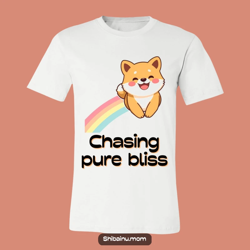 Funny Shiba Inu Rainbow Slide Smile T-Shirt, Magical Humorous Gift