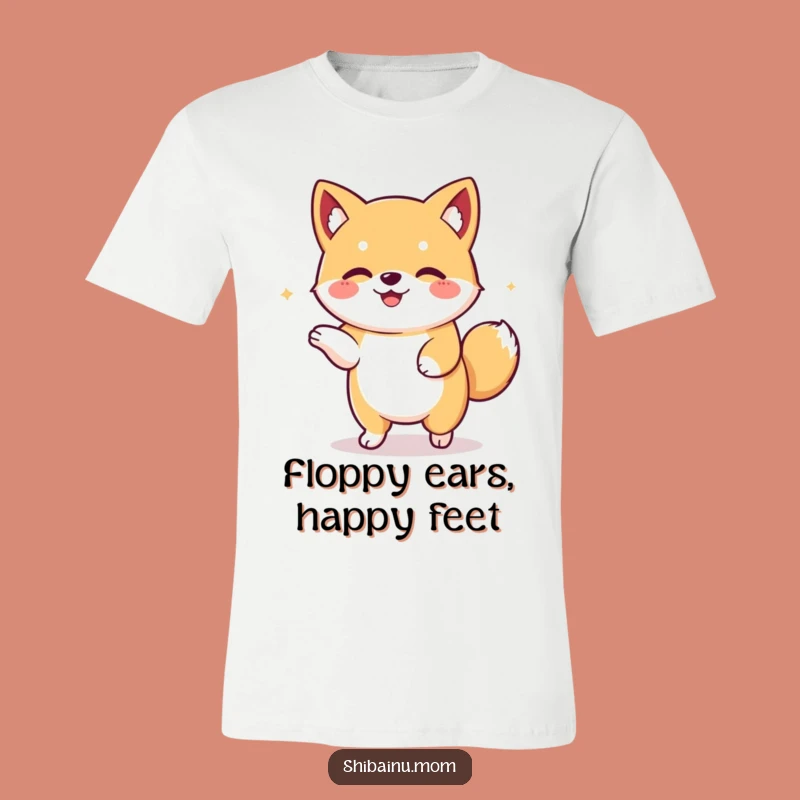 Funny Kawaii Shiba Inu Dance T-Shirt: Floppy Eared Pup Perfect for a Happy Gift!