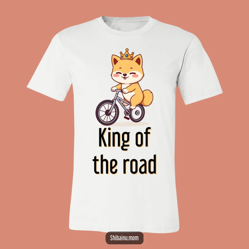 Funny Shiba Inu Unicycle T-Shirt: Royal Winking Dog Tee, Hilarious Gift