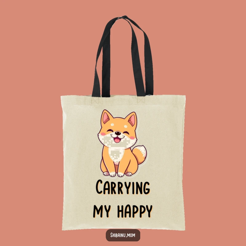 Funny Kawaii Shiba Inu Tote Bag: Big Ears, Wiggling Tail, Cute Dog Accessory