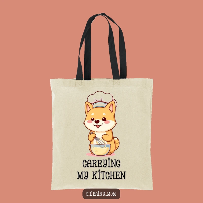 Shiba Inu Chef Whisking Tote Bag - Carry Your Culinary Creations