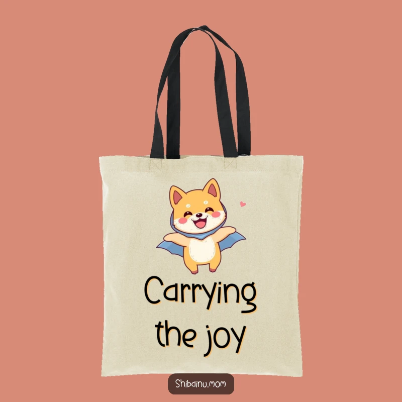 Funny Shiba Inu Tote Bag: Joyful Flight Hero Carryall Gift