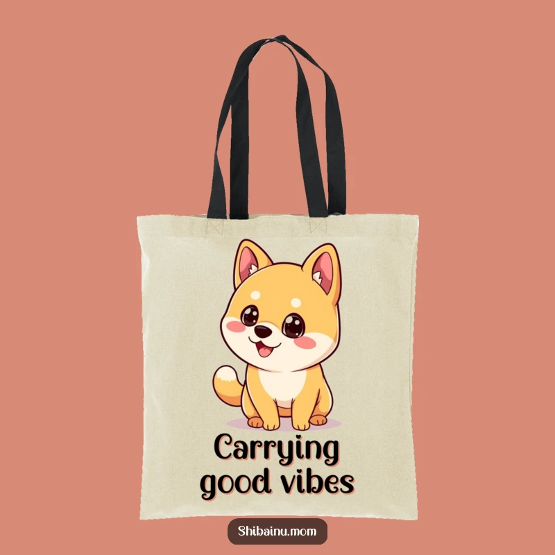 Funny Kawaii Shiba Inu Tote Bag: Happy Wagging Tail Dog, Practical Gift