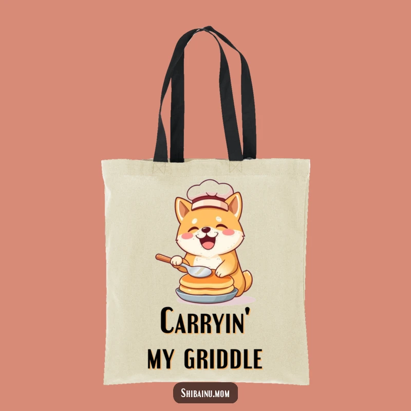 Funny Shiba Inu Chef Tote Bag: Pancake Flip, Chef Hat, Kitchen Essential